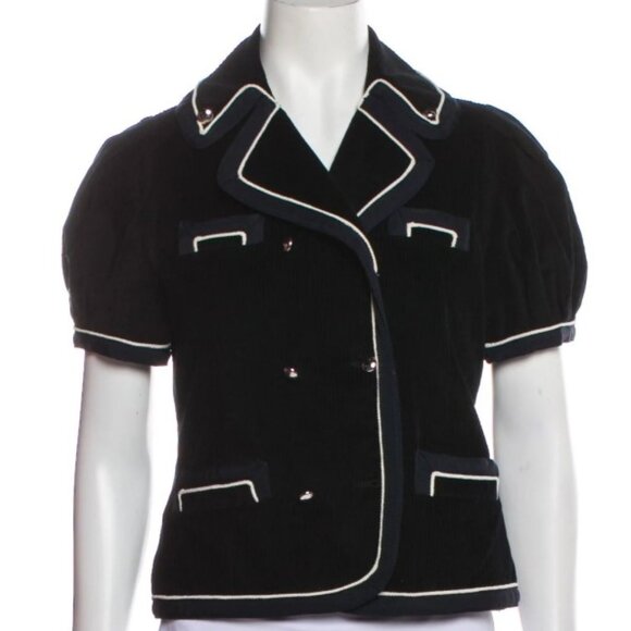 Marc by Marc Jacobs Jacket Blazer Coat Puff Short Sleeves with Trim Accents S - Picture 1 of 3
